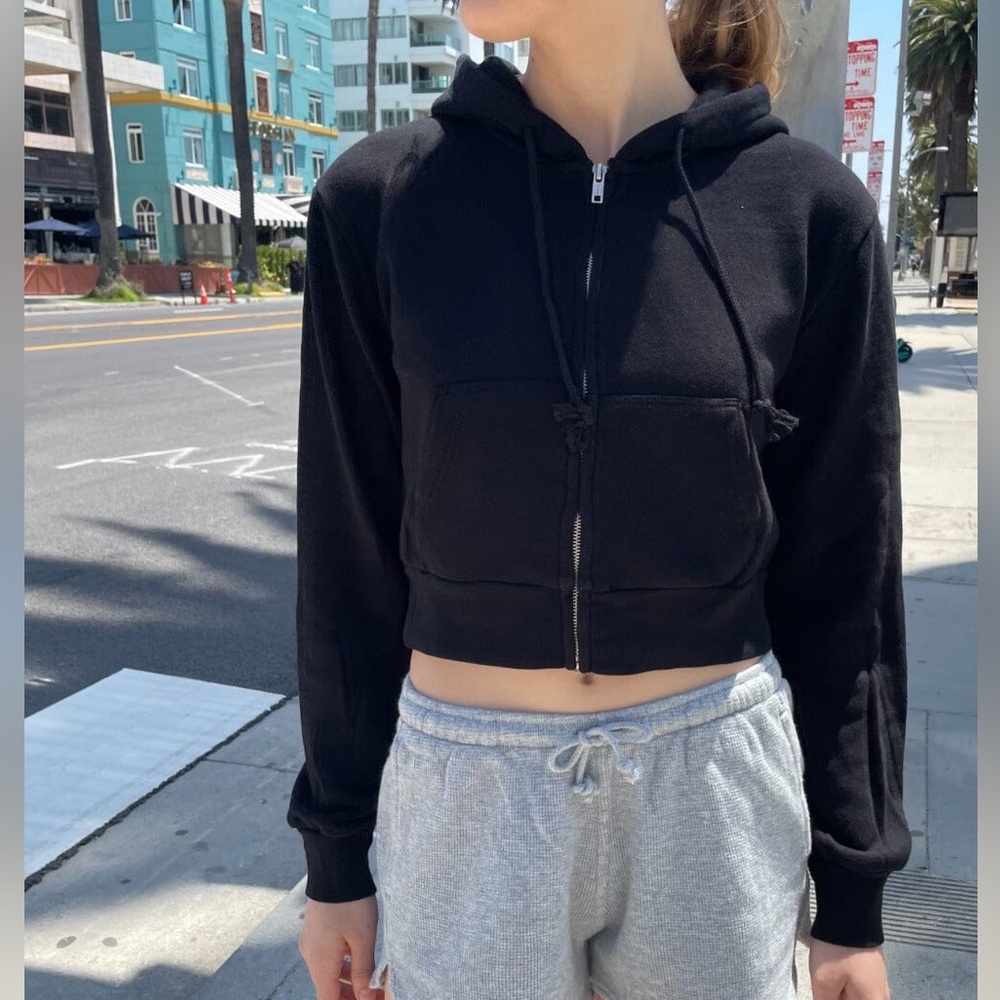 Brandy Melville Black Zip Up